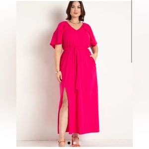 Eloquii Knit Maxi Dress With Slit